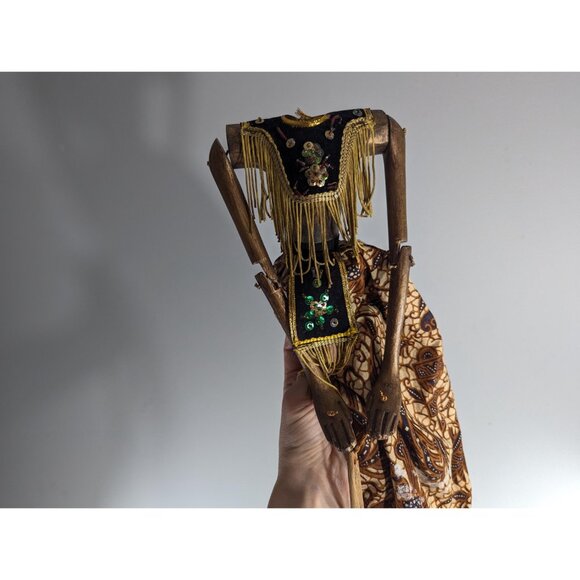 3 Vintage Wayang Golek wooden puppet - bodies only - Picture 7 of 10